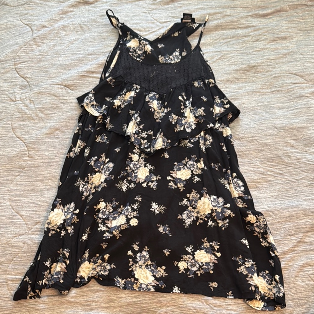 Torrid Black and Cream Floral Dress